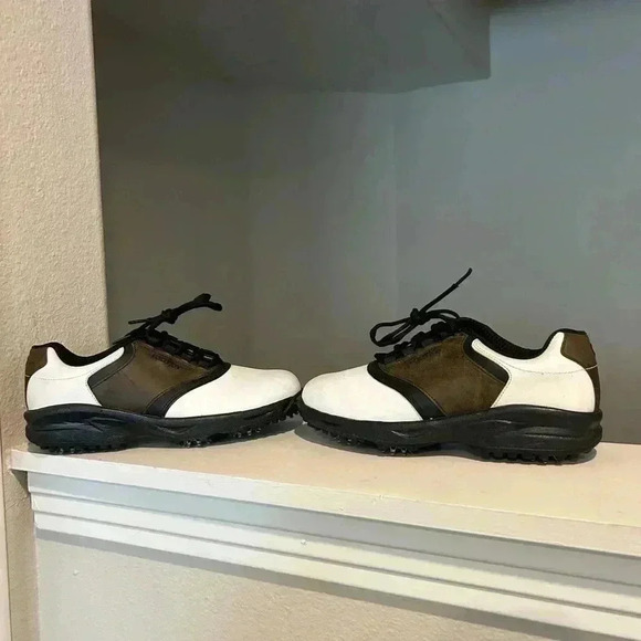 FootJoy Soft Spike Oxford Golf Cleat Shoe 45020 White Leather Youth Size 6Y - Picture 1 of 11